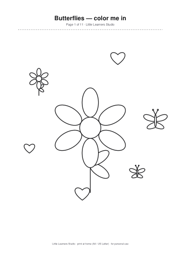 Butterflies Coloring Pack Vol. 5 page preview 1