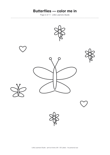 Butterflies Coloring Pack Vol. 5 page preview 2