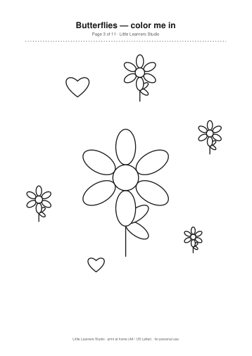 Butterflies Coloring Pack Vol. 5 page preview 3
