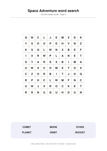 Word Search Adventures page preview 2