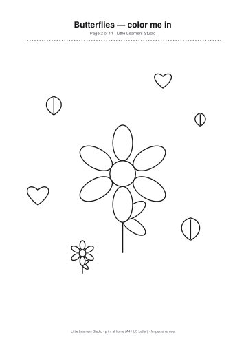 Butterflies Coloring Pack Vol. 3 page preview 2