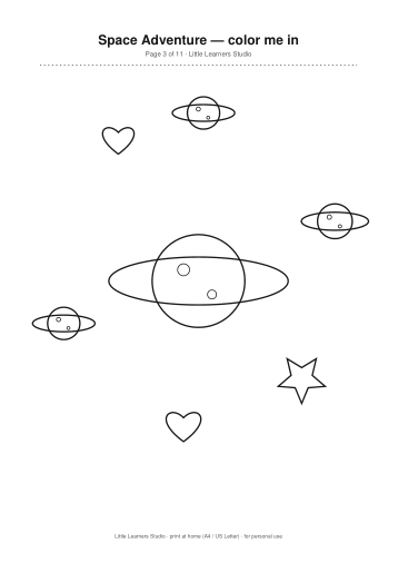 Space Adventure Coloring Pack Vol. 3 page preview 3
