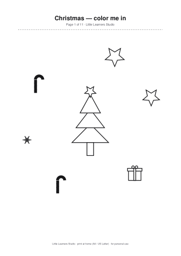 Christmas Coloring Pack Vol. 2 page preview 1