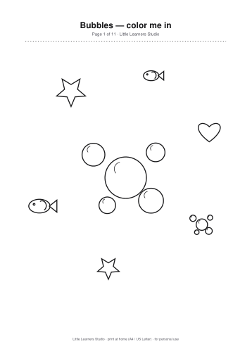 Bubbles Coloring Pack Vol. 7 page preview 1