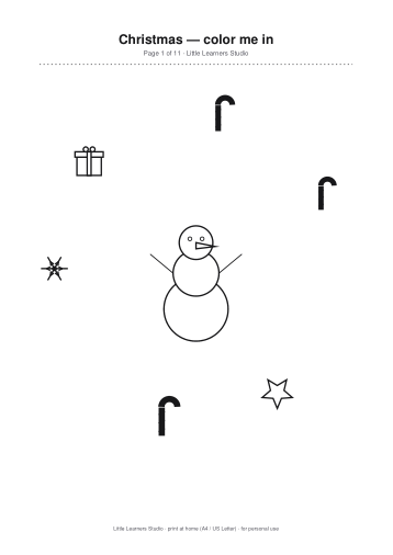 Christmas Coloring Pack Vol. 1 page preview 1