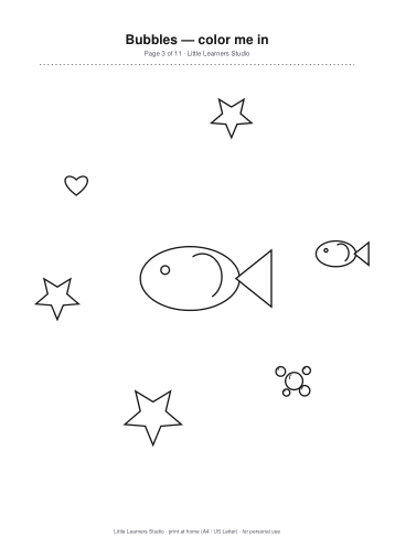 Bubbles Coloring Pack Vol. 6 page preview 3