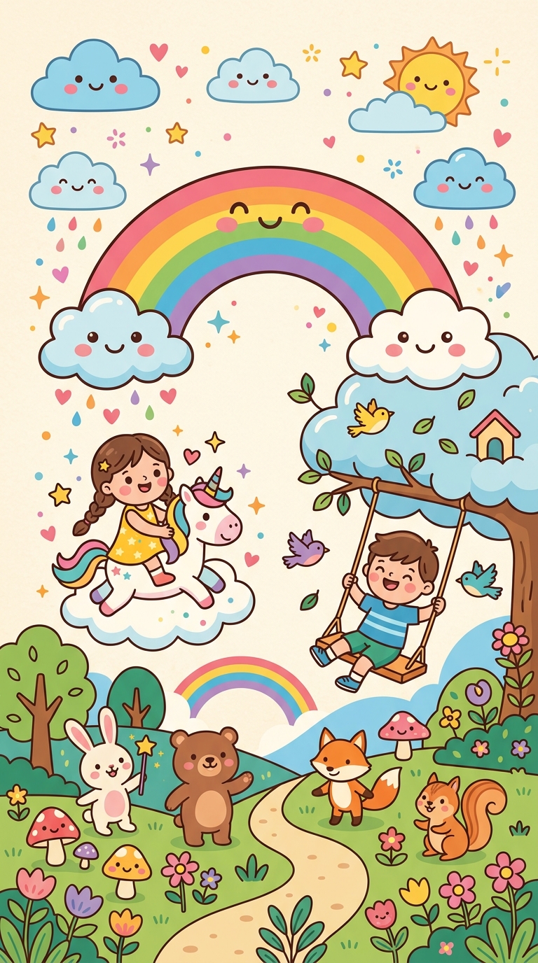 Rainbows 2026 Kids Wall Calendar