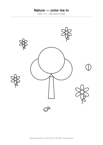Nature Coloring Pack Vol. 8 page preview 1