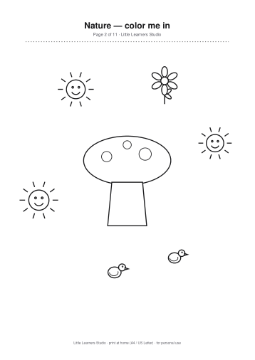 Nature Coloring Pack Vol. 8 page preview 2