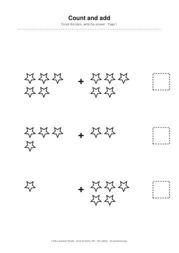 Add & Take Away — Math to 10 page preview 1