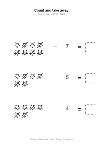 Add & Take Away — Math to 10 page preview 2
