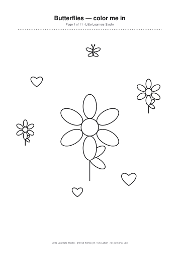 Butterflies Coloring Pack Vol. 4 page preview 1
