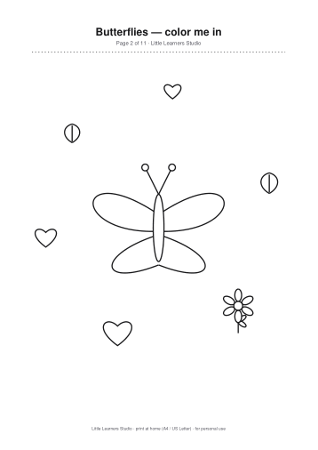 Butterflies Coloring Pack Vol. 4 page preview 2