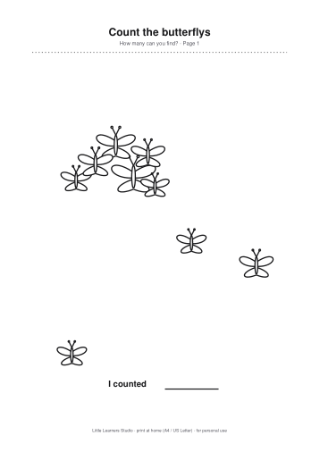 Butterflies Activity Pack page preview 1