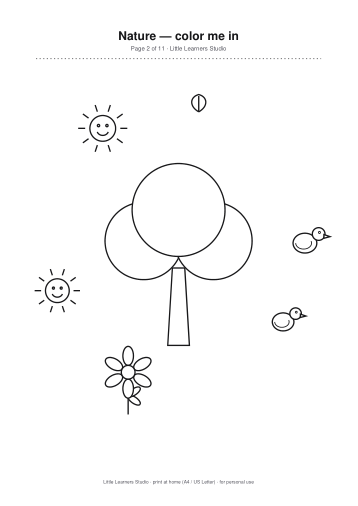 Nature Coloring Pack Vol. 6 page preview 2