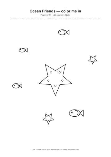 Ocean Friends Coloring Pack Vol. 4 page preview 3