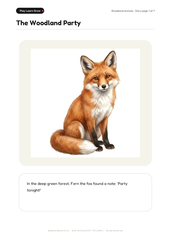 Woodland Animals Storybook