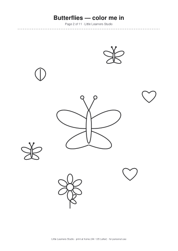 Butterflies Coloring Pack Vol. 6 page preview 2