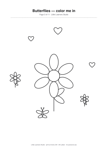 Butterflies Coloring Pack Vol. 6 page preview 3