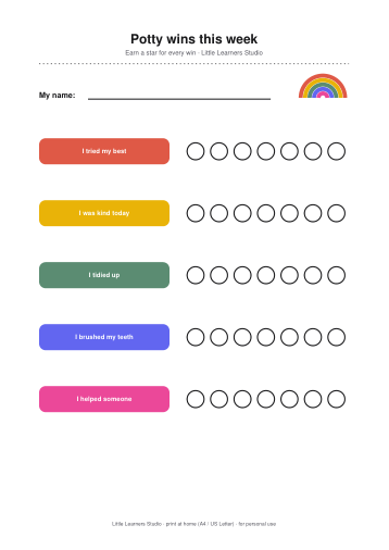 Rainbows Potty Training Adventure page preview 2