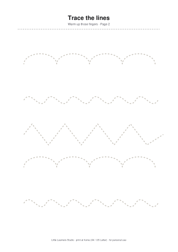 Pre-Writing Line Tracing page preview 2