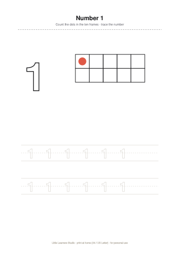 Ten-Frame Counting Mats 1–20 page preview 1