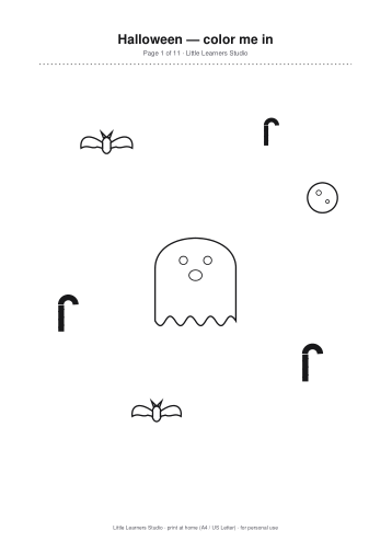 Halloween Coloring Pack Vol. 3 page preview 1