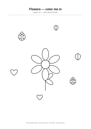 Flowers Coloring Pack Vol. 5 page preview 3