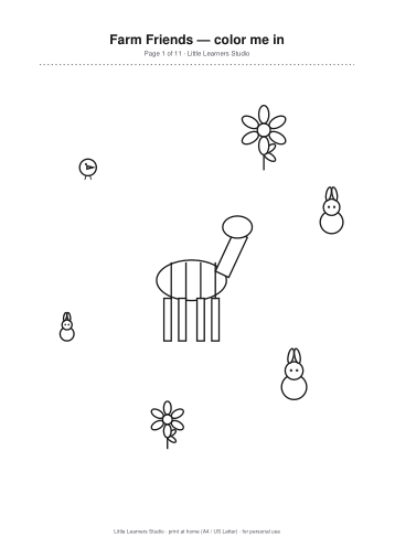 Farm Friends Coloring Pack Vol. 3 page preview 1