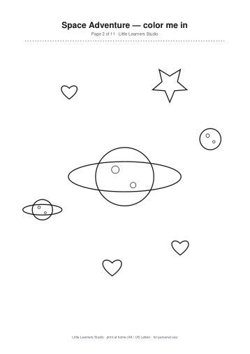 Space Adventure Coloring Pack Vol. 8 page preview 2