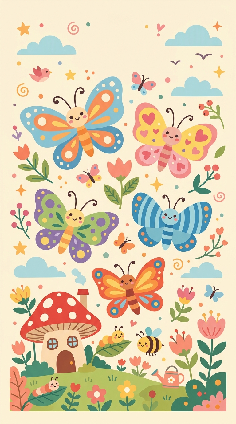 Butterflies 2026 Kids Wall Calendar