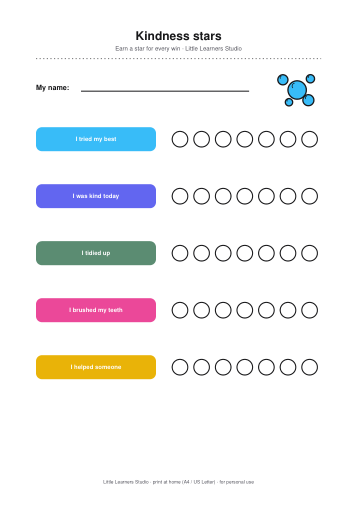 Bubbles Reward Chart Set page preview 2