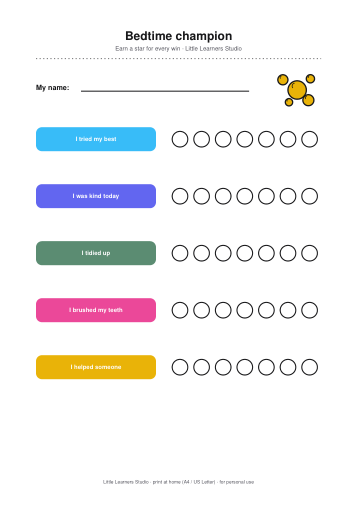 Bubbles Reward Chart Set page preview 3