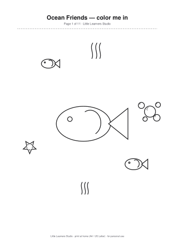 Ocean Friends Coloring Pack Vol. 5 page preview 1