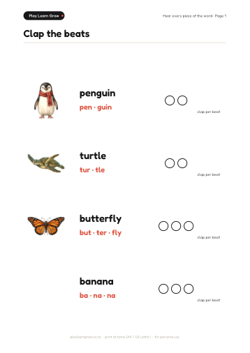 Phonological Awareness Pack page preview 1