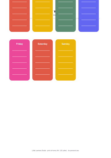Weekly Family Planner page preview 1