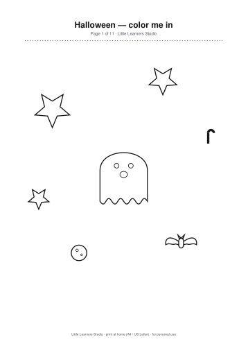 Halloween Coloring Pack Vol. 1 page preview 1