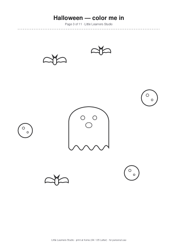 Halloween Coloring Pack Vol. 1 page preview 3