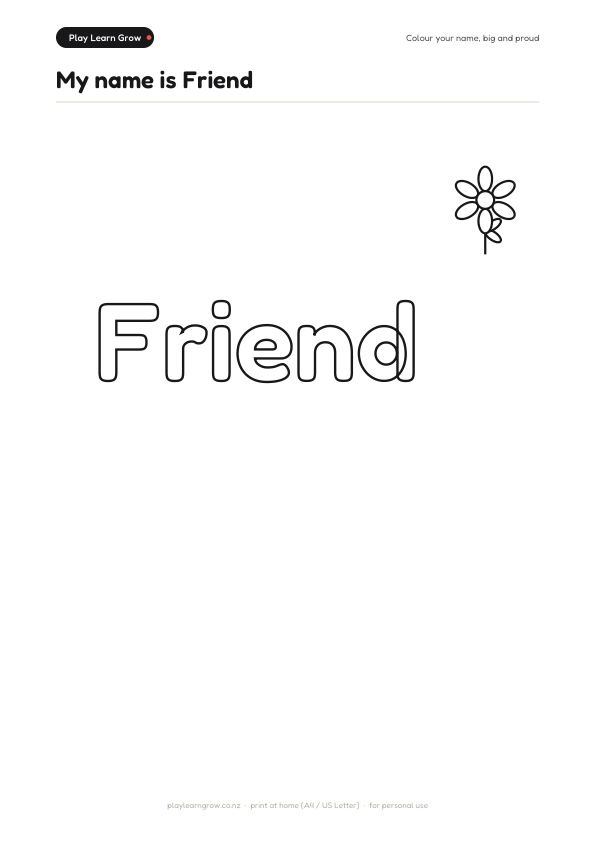 My Very Own Name Workbook