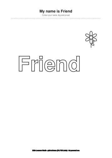 My Very Own Name Workbook page preview 1