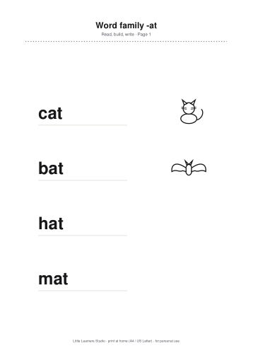 Word Builder — First Reading page preview 1