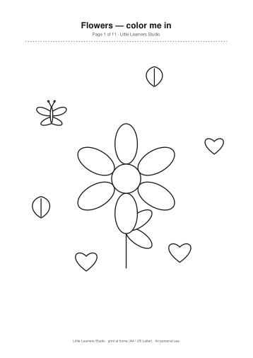 Flowers Coloring Pack Vol. 8 page preview 1