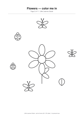 Flowers Coloring Pack Vol. 8 page preview 2