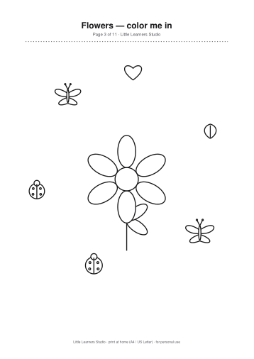 Flowers Coloring Pack Vol. 8 page preview 3