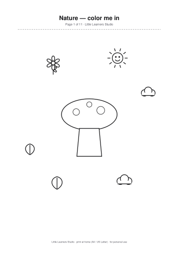 Nature Coloring Pack Vol. 2 page preview 1