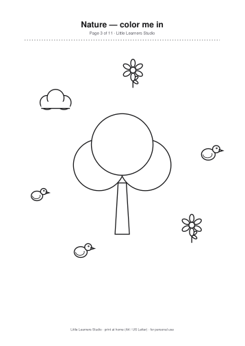 Nature Coloring Pack Vol. 2 page preview 3