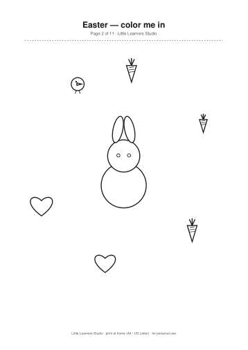 Easter Coloring Pack Vol. 2 page preview 2