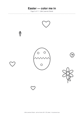 Easter Coloring Pack Vol. 2 page preview 3