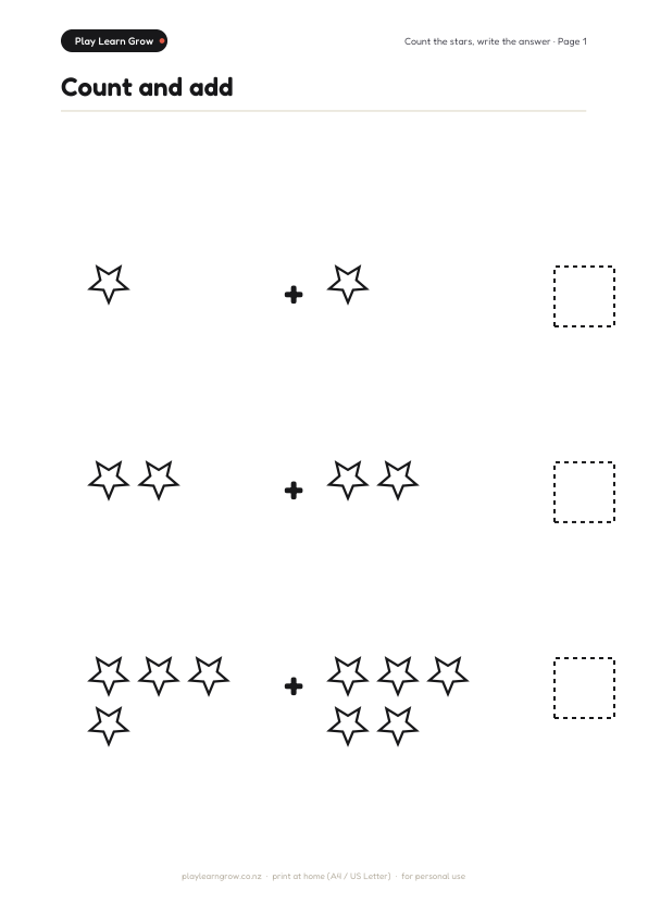 Add to 10 — Practice Sheet 1
