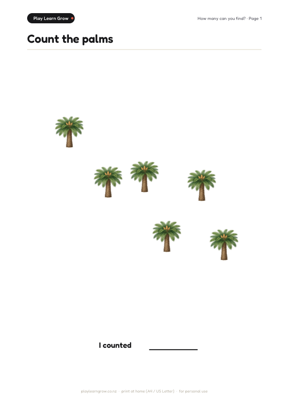 Count the palms